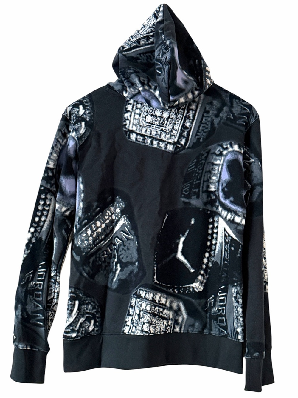 NWT Nike Air Jordan Boys MJ MVP Championship Rings Pullover Hoodie Size L - Picture 2 of 16